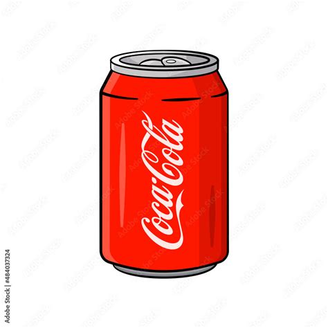 Coca-Cola can isolated. Vector. Cartoon Stock Vector | Adobe Stock