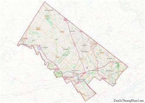 Map of Montgomery County, Pennsylvania - Thong Thai Real
