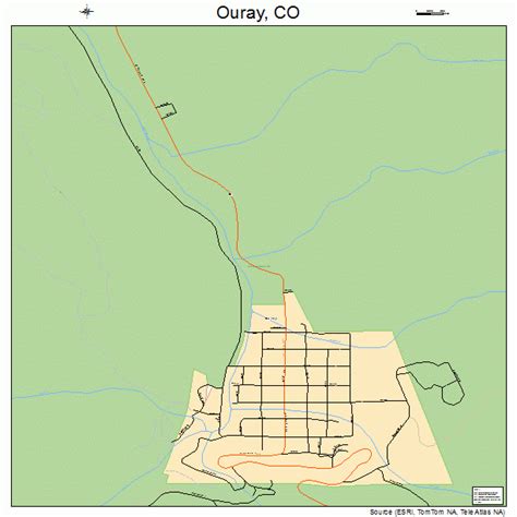 Ouray Colorado Street Map 0856420