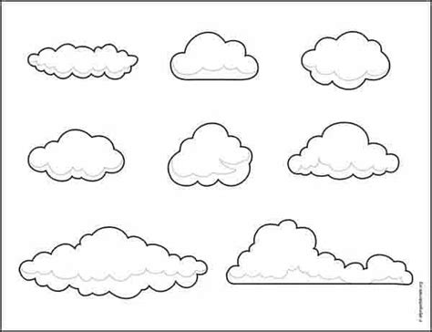 Straightforward Methods to Draw Clouds Tutorial and Clouds Coloring Web ...