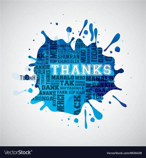 Thank you card design Royalty Free Vector Image