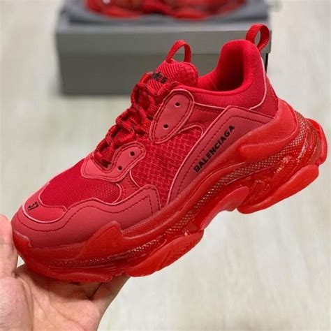 Balenciaga Triple S Sneakers Red | Red balenciaga sneakers, Sneakers ...