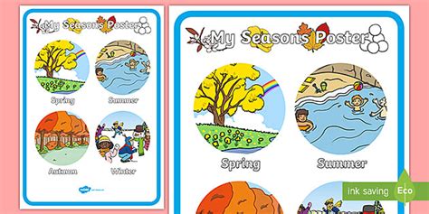 FREE! - Seasons Poster for Teachers (teacher made) - Twinkl