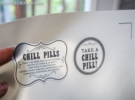 30 Chill Pill Printable Label - Labels Ideas For You