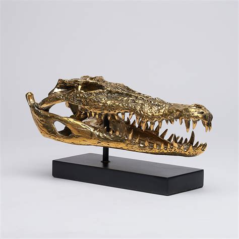 Bronze Crocodile Skull by Sooka – Bronze Sculptures by Sooka