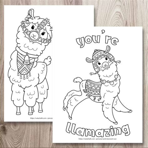 Ridiculously Cute Llama Coloring Pages (for kids & teens) - The Artisan Life