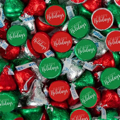 Christmas Candy Hershey's Kisses with Stickers (Choose Between 100 or 200 Count) - No Assembly ...