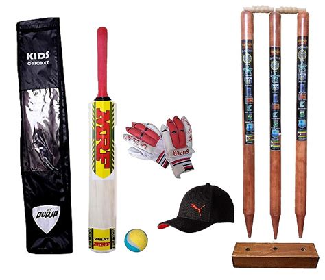 Buy RPM Sports Small Boys Cricket Set, Wooden Cricket Kit with Carry Bag Online at Low Prices in ...