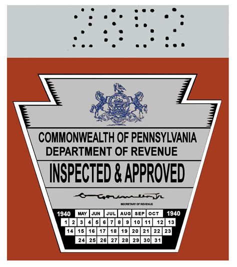 1965 Pennsylvania INSPECTION Sticker - $20.00 : Bob Hoyts Classic Inspection Stickers, Add a ...