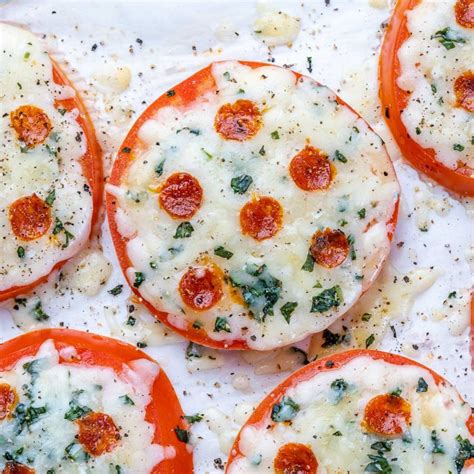 Baked Pizza Tomato Slices | Clean Food Crush