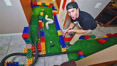 Homemade indoor MINI GOLF course! - YouTube