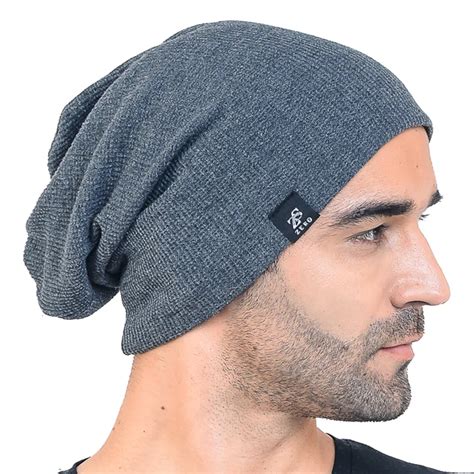 Retro Men Slouchy Beanie Baggy knitting Skullies Beanie For Men Large ...