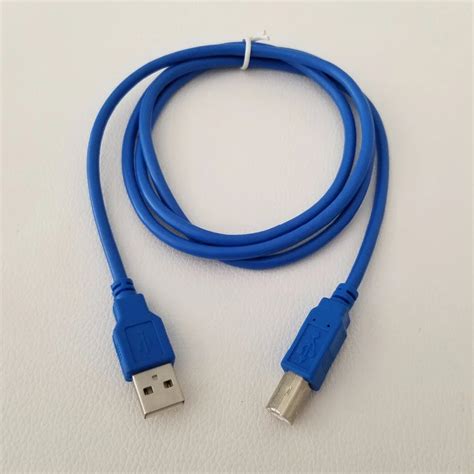 USB Type A to USB Type B Printer Port Male to Male for Printer Blue 1 ...