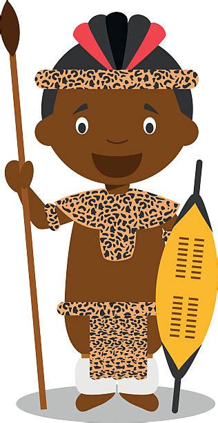 Cartoon Of The African Zulu Warrior Illustrations, Royalty-Free Vector Graphics & Clip Art - iStock