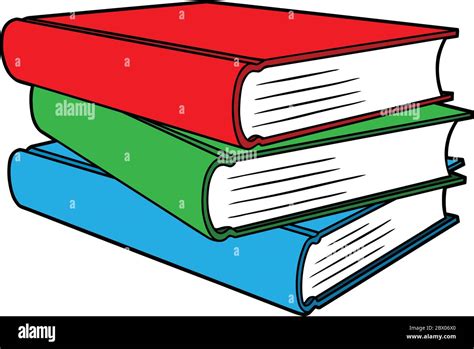 Stack of Books- An Illustration of a Stack of Books Stock Vector Image ...