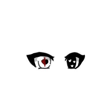 an image of two eyes with red and black tears on the upper half of them