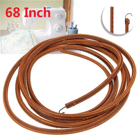 68 inch brown softer leather treadle belt for singer sewing machine with metal hook Sale ...