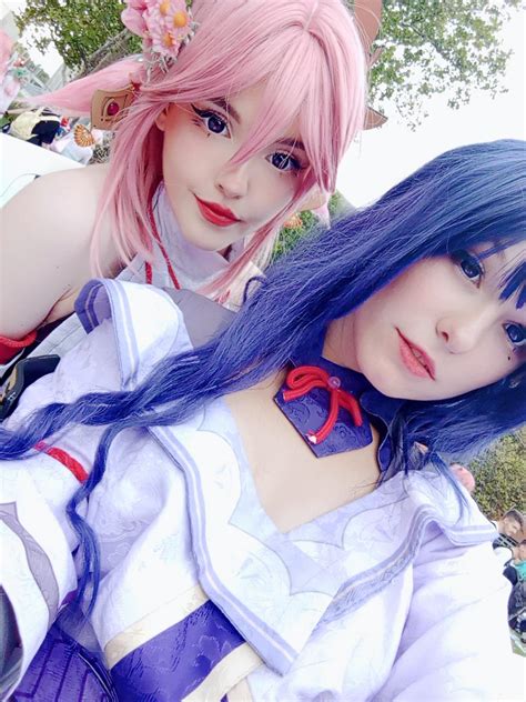 Yae Miko and Raiden Shogun by @dori_cosp and @kilina_cos 💜 : r/Genshin ...