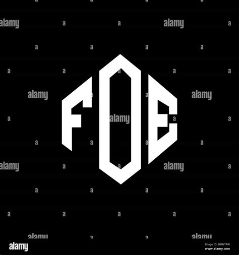 FOE letter logo design with polygon shape. FOE polygon and cube shape ...