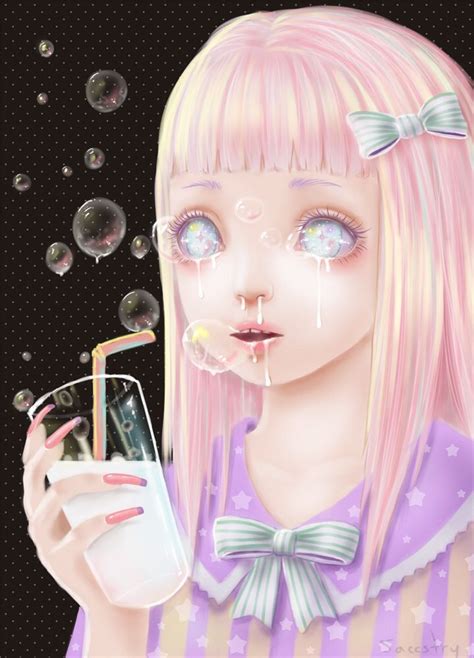 Soapy milk by saccstry on deviantart #creepy #kawaii #pastel | Creepy ...