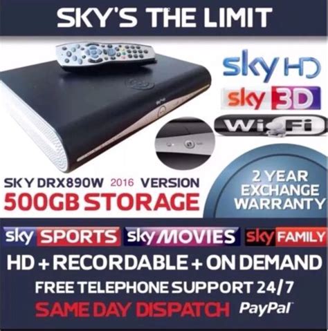 BRAND NEW SKY PLUS + HD WIFI BOX, 2018 MODEL, DRX890WL, 500GB | eBay