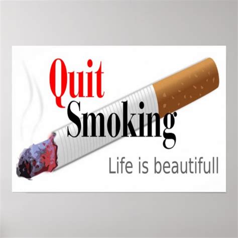 QUIT SMOKING POSTER | Zazzle