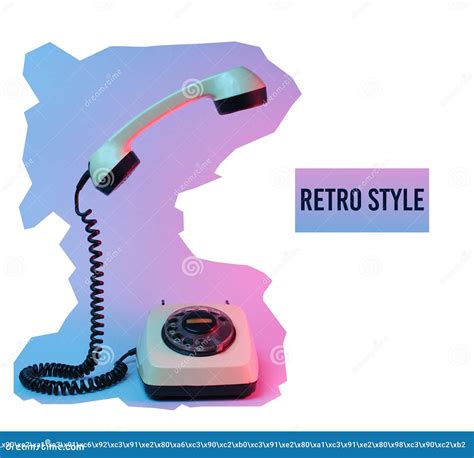 Retro Style Rotary Telephone Stock Photo - Image of color, symbol ...