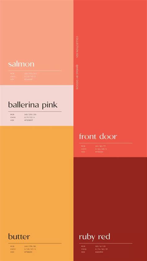 COLLECTION 024 🌹 | Hex color palette, Brand color palette, Color ...