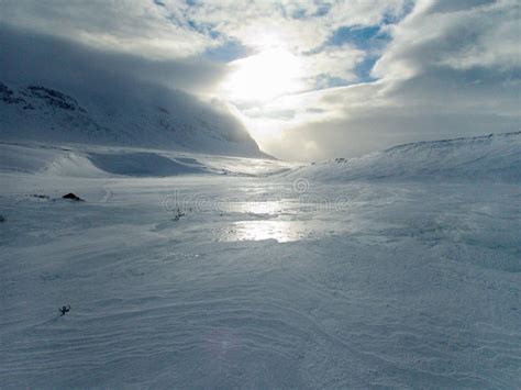 Snowy Winter Landscape of Sarek National Park in Swedish Lappland Stock ...