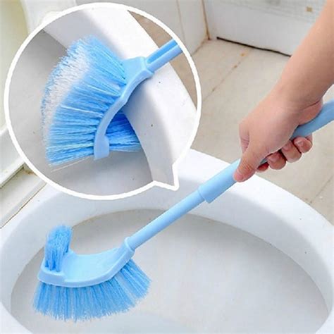 Two-sided Long handled Toilet Brush Good Grips Cleaning Brush Heavy-Duty Toilet Brush for Home ...