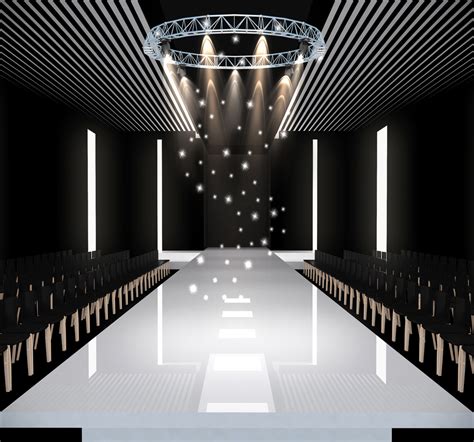 Rendering Fashion Podium Catwalk Runway Model Stage Empty Design ...