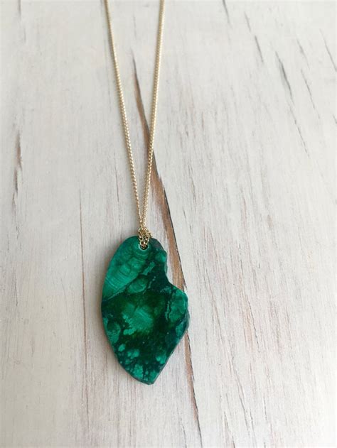 Malachite Raw Malachite Necklace – Robin Woodard Jewelry