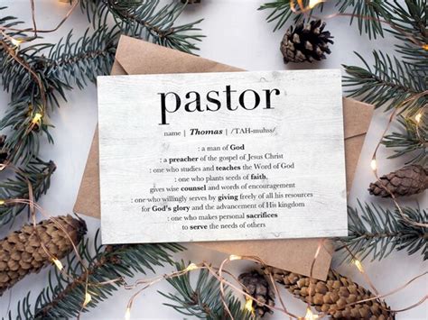 Pastor Thank You Card Custom Pastor Appreciation Gift | Etsy