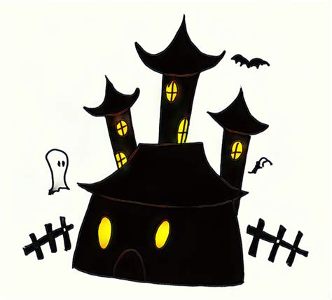 How to Draw a Haunted House - Step by Step Easy Drawing Guides - Drawing Howtos