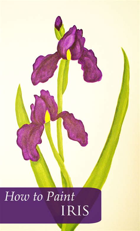 How to Paint Purple Iris - Just Paint It Blog