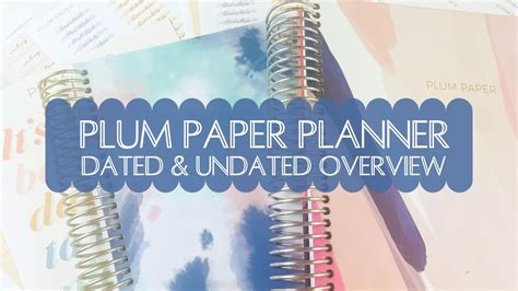 Plum Paper Planner Review | Customizable vs. New Undated Planner Line ...