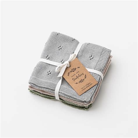 Organic Cotton Washcloth Set Sea - River Nile