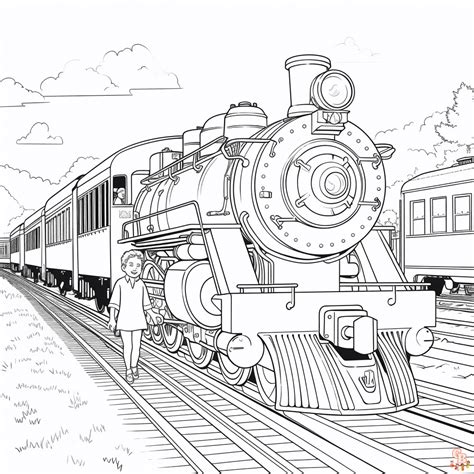 Polar Express Train Coloring Pages