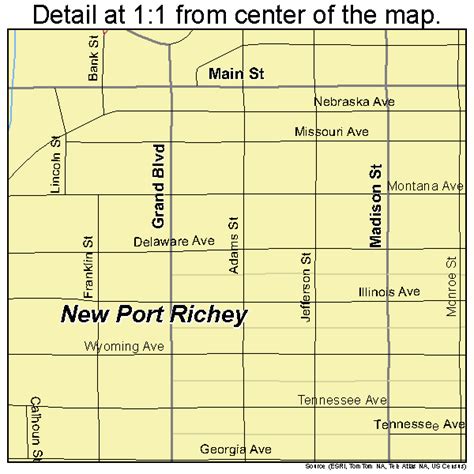 New Port Richey Florida Street Map 1248500