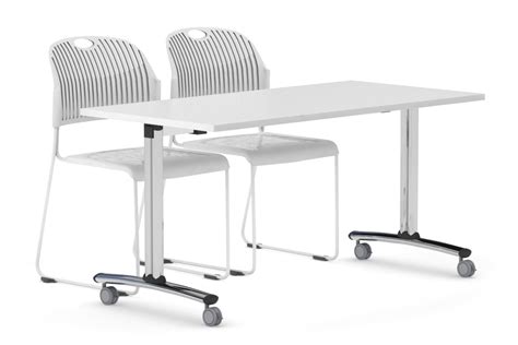 Folding / Flip Top Mobile Meeting Room Table Wheels - Chrome Legs | JasonL Furniture Australia