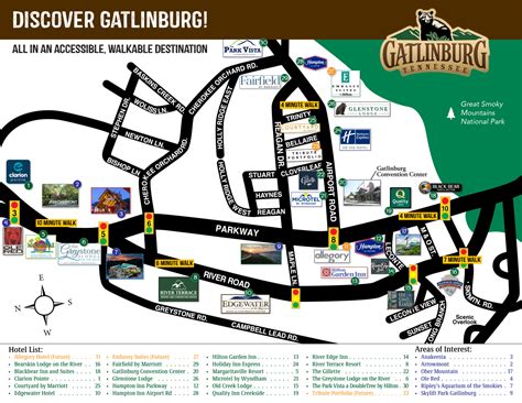 Gatlinburg Area Downtown Map