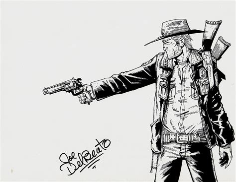 Walking Dead: Rick Grimes Pinup Comic Art For Sale By Artist Joe Del ...