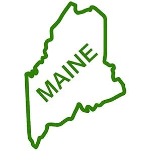 Amazon.com - Maine State Outline Decal Sticker (green, 5 inch) - Wall ...