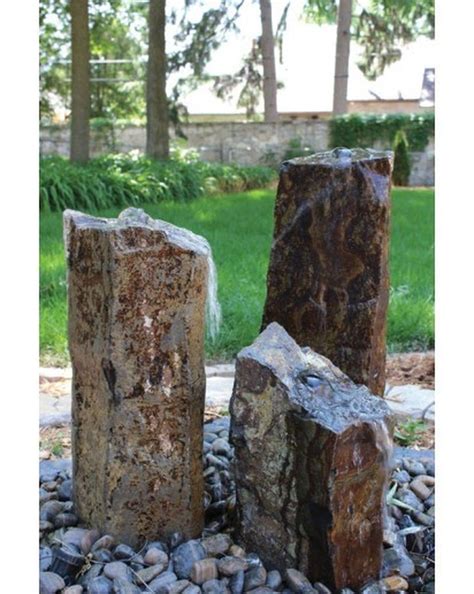 AquaBella Triple Basalt Fountain Kit | Landscaping water feature ...