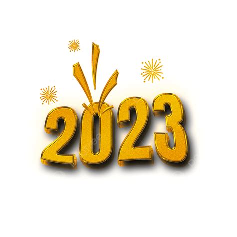 Golden New Year 2023, Transparent 2023, 3d 2023 Text, Happy New Year ...