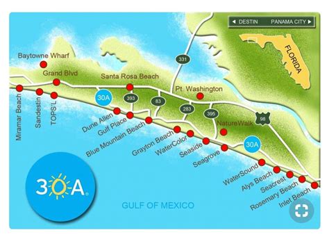 Map Of Northwest Florida Beaches - Printable Maps