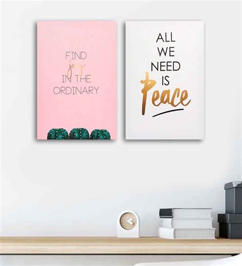 Buy Canvas Quotes Set Of 2 Framed Art Print By Tied Ribbons at 39% OFF ...