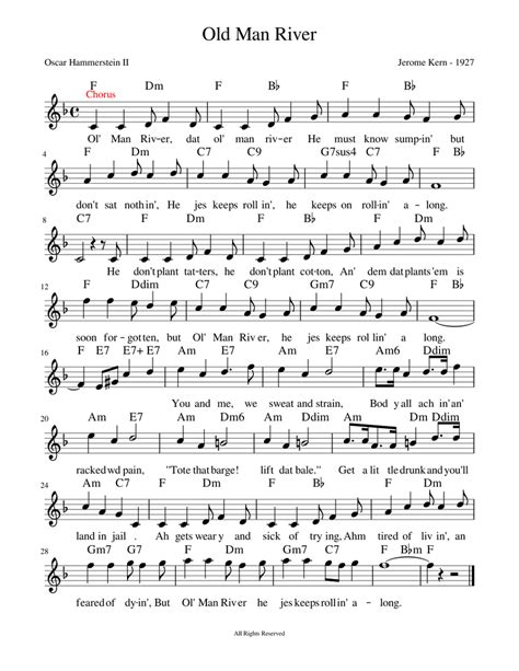 Old Man River Sheet music for Violin (Solo) | Musescore.com