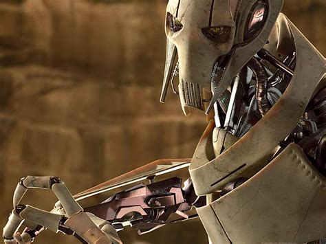 Why does General Grievous' face mask have 3 audio holes at the beginning of the clone wars, then ...