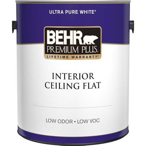 BEHR Premium Plus White Flat Ceiling Interior Paint 1 gal.Paint Varnish 82474558010 | eBay